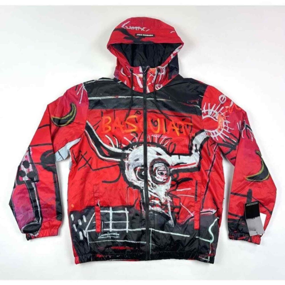 Jean-Michel Basquiat x Members Only Zip Quilt Lined Jacket Size Small